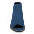 thumbnail image 4 of YDN Women Comfort Block Low Heels Ankle Bootie Peep Toe Pumps Versatile Suede Flats Shoes with Back Zipper Daily Size 14 Blue, 4 of 5