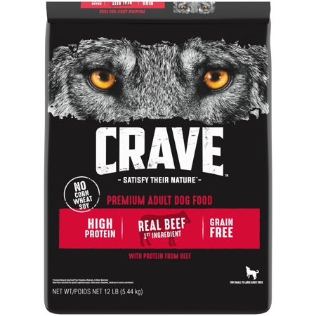 UPC: 0023100125428 | CRAVE Grain Free Adult Dry Dog Food with Protein from Beef 12 lb. Bag