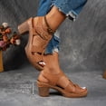 thumbnail image 3 of Mepaouo Orthopedic Wide Sandals for Women 2025 Strappy Arch Support Flat Wedge Walking Slip on Shoes, 3 of 8