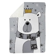 Begin Home Decor 5545-6080-HO3 60 x 80 in. Beautiful Bear-Sherpa Fleece Blanket