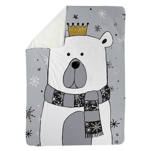 60 x 80 in. Beautiful Bear-Sherpa Fleece Blanket
