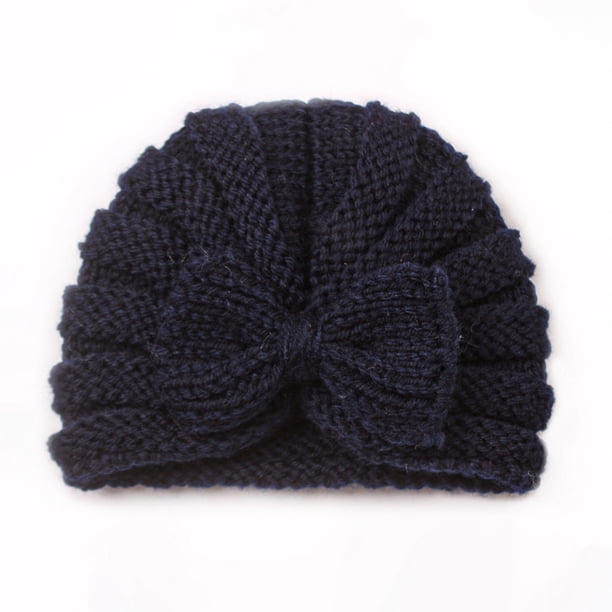Gorro de lazo para bebé de otoño e invierno, gorro de lana cálido de punto para niños europeos y americanos, gorro fetal para bebé