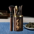 thumbnail image 6 of 6x Japanese Style Kung Fu Tea Set Tea Making Tools Wooden Utensil Tools Tea Ceremony Six Gentlemen Set for Tea Lovers Friends Holiday Gifts plum bossom, 6 of 9