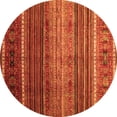 thumbnail image 1 of Ahgly Company Indoor Round Oriental Orange Traditional Area Rugs, 5' Round, 1 of 1