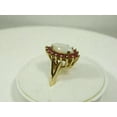 thumbnail image 5 of 3ct Marquise Cut Fire Opal & Ruby 14K Yellow Gold Plated Wedding Engagement Ring - 6, 5 of 5