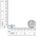 thumbnail image 6 of Gem Stone King 14K White Gold Blue Apatite and White Lab Grown Diamond Engagement Ring for Women | 1.02 Cttw | Oval 7X5MM | Gemstone Birthstone | Size 7, 6 of 6
