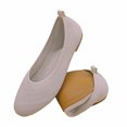 thumbnail image 4 of LANCROP Women's Round Toe Knit Ballet Flats Lightweight Soft Slip On Shoes, 4 of 9