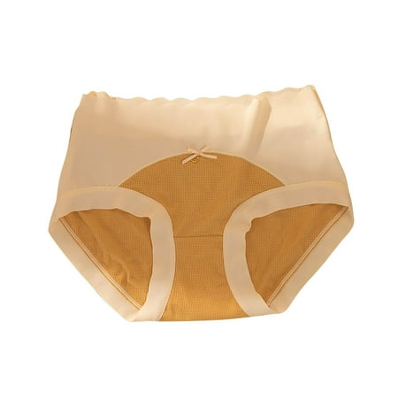 Lmnyox High Waist Briefs for Women Plus Size Full Coverage Panties Breathable No Show Underwear Comfort Ladies Panty