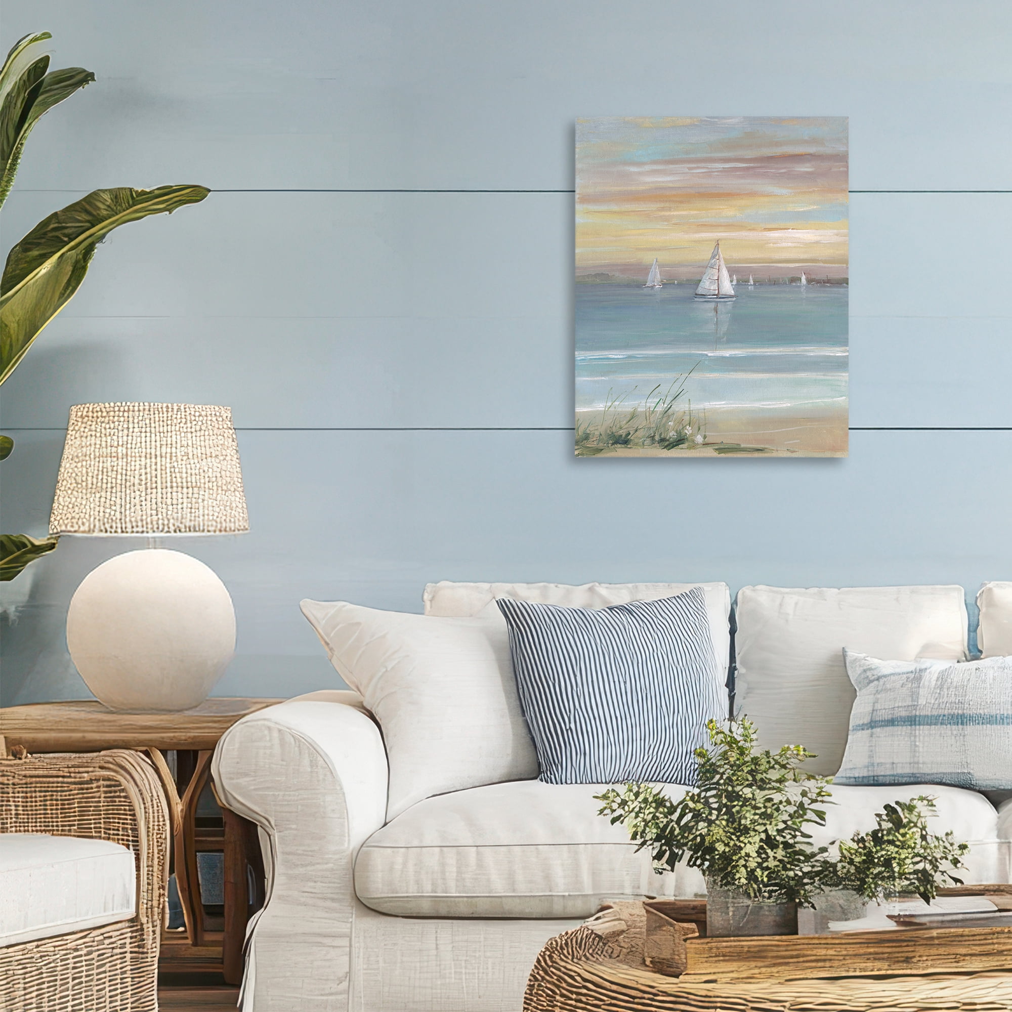 Stupell Industries Coastal Sailboats At Twilight Canvas Wall Art, design by Sally Swatland