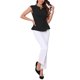 thumbnail image 2 of Camisetas de trabajo casuales para mujer INSPIRE CHIC con cuello en V y mangas cortas, color negro, 2 of 6