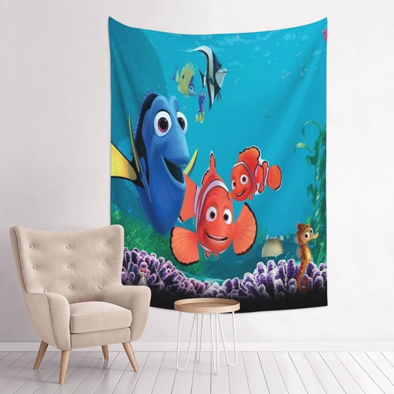 Ne-m0 Tapestry Anime Poster Large Background Wall Art Bedroom Wall Decor For Birthday Party 29x37in