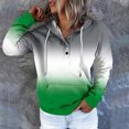 thumbnail image 4 of WEAIXIMIUNG Sweatshirts for Women Trendy Graphic Women's Autumn and Winter Fashionable Street Style Gradually Changing Color Button Collar Pocket Drawstring Casual Sports Hoodie (3), 4 of 5