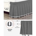 thumbnail image 3 of Farmhouse Black White Striped Wrap Around Bed Skirts for California King Bed 16" Drop,Bed Skirt with Adjustable Elastic Belt Dust Ruffle Bed Valance for Bedroom Hotel Modern Stripes Bed Frame Cover, 3 of 7
