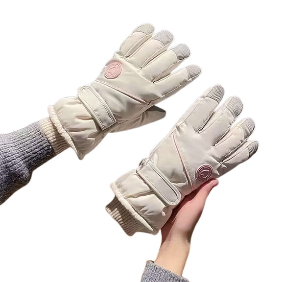 Winter Ski Gloves,Windproof, Waterproof, Thermal Gloves with Fleece Lining and Adjustable Wrist Strap for Snow, Motorcycling, and Cold-Weather Commuting