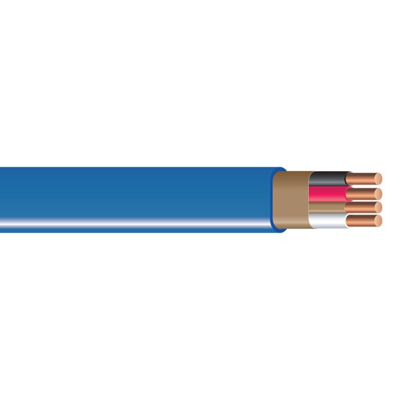 Southwire Romex SIMpull Wire, 14 Gauge, 3 Conductor, 50 Ft, W/G NM-B Cable, Blue, 63946922