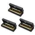 thumbnail image 1 of 3X Swan Harmonica 10 Agujeros Llave de C DORADO con Caja Blues Arpa Metal Acero, 1 of 7