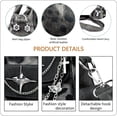 thumbnail image 6 of Sunyuer Vintage Distressed Chain Motorcycle Bag - Stylish, Large Capacity, Single Shoulder Handbag Tote Y2K Hobo Bag for Women, 6 of 8