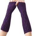 thumbnail image 1 of stanreset 1 Paire de Gants Chauffants Pliables pour Femmes et Filles, Manches à Rayures, Hiver Automne, 1 of 9