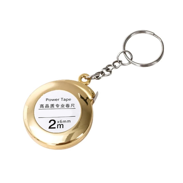 Mini llavero con cinta métrica de 2 m, mini llavero con cinta métrica de acero de 2 m, cinta de regalo, cinta de acero pequeña
