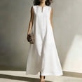 thumbnail image 2 of Bxsruta Womens Maxi Dress Casual V Neck Sleeveless Flowy Long Dresses with Pockets, 2 of 7