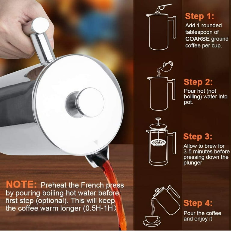  French Press Coffee Maker 50 Oz – Insulated Coffee