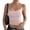 Pink, variant on Womens Square Neck Cami Tops Thin Straps Cropped Fitted Casual Everyday Fashion Summer Blouses Brown M