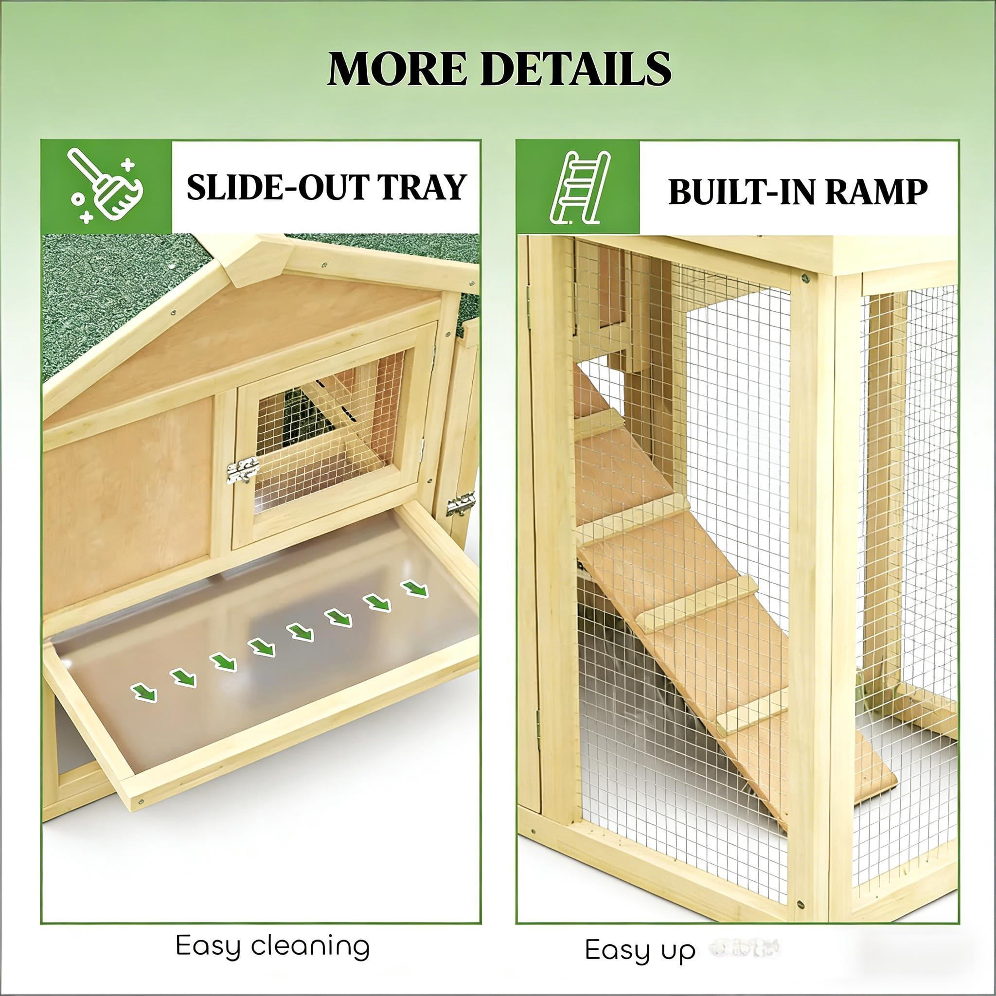 Stable Pet House, Backyard Chicken Coop, Wooden Chicken Coop, Spacious Chicken House