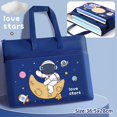 thumbnail image 1 of Cute Cartoon Printing Laptop Briefcase Portable Tote Bag For Student Book Storage Bag Handbag 08, 1 of 6