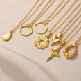 thumbnail image 3 of Collar con colgante de acero inoxidable para mujer, cadena de Color dorado de 18K, joyería de moda, collares redondos de sol lindo, regalo nuevo, envío gratis, 3 of 4