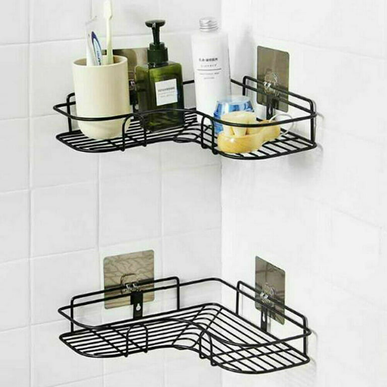 Bathroom Triangular Shower Caddy Shelf Corner Bath Storage Holder Rack  Organizer 