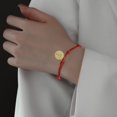 thumbnail image 2 of Joykith Personalized 26 Initial Bracelet Lucky Red Seven Knot Bracelet Gold Plated Letter Woven Bracelet Heart Charm Bracelet Woven Bracelet For Men Women Girls Boys Watches, 2 of 3