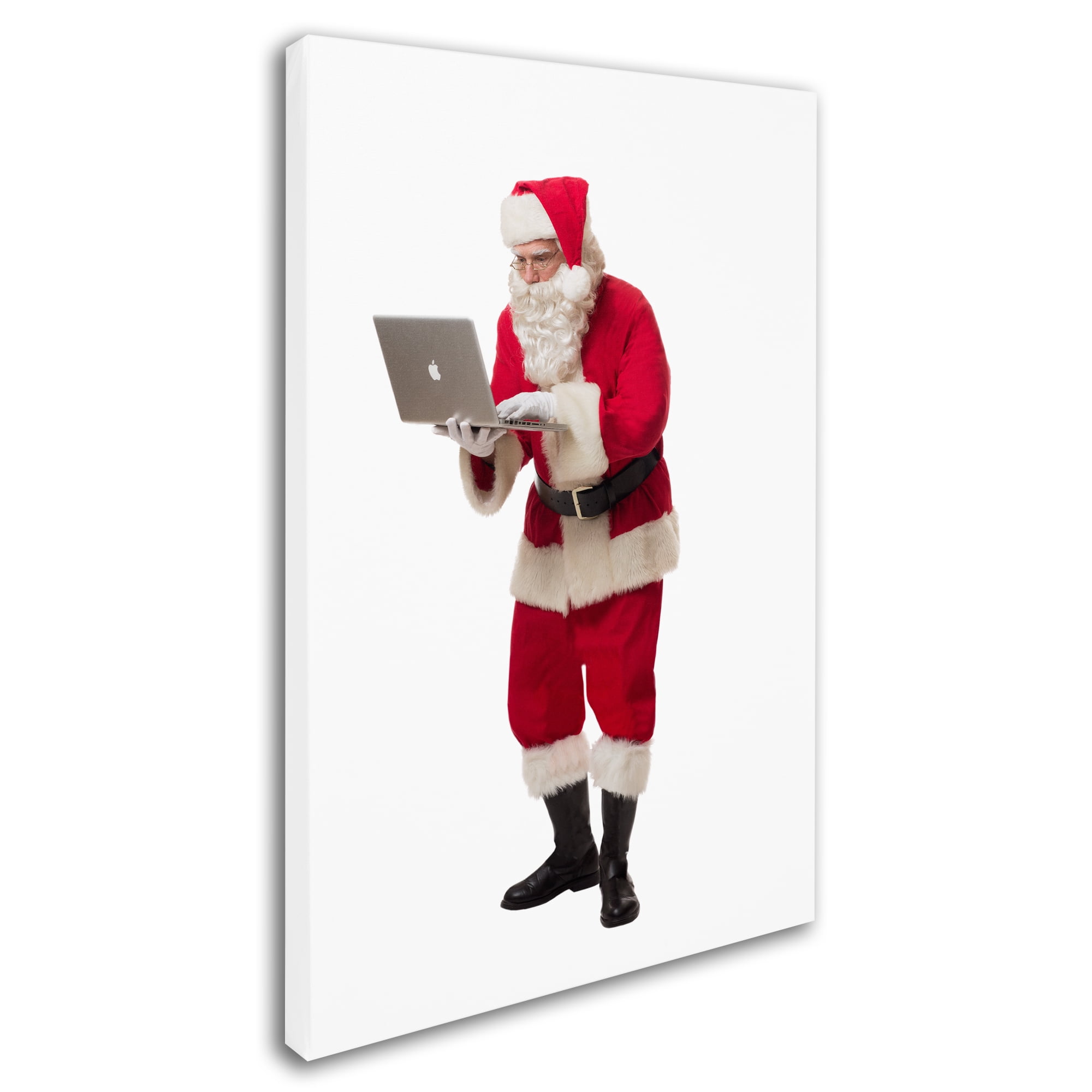 Trademark Fine Art 'Santa-laptop-14013' Canvas Art by Ed Wheeler