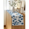 thumbnail image 5 of Table Runner 72 Inches Long for Kitchen Dining, Navy Blue Floral Dresser Scarf Farmhouse, Dining Table Decorations for Wedding/Parties, Spring Flowers Butterflies Wooden 18 x 72 In, 5 of 8