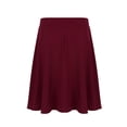 thumbnail image 7 of Eandarui Kids Girls Knee Length Skater Skirts Stretchy Pleated Casual School Uniform A-line Style Red 16, 7 of 7