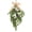 A, variant on 24-inch Christmas Teardrop Wreath Artificial Lambs Ear Norfolk Pine Swag for Front Door Wall Staircase Holiday Decor Festive Home Seasonal Wall Hanging, 1Pack B