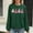 Green, variant on Christmas Womens Waffle Sweatshirts Loose Crewneck Long Sleeve Shirts Cute Pink Christmas Tree Printed Sweaters Casual Fashion Xmas Holiday Party Pullover Tops