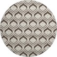 thumbnail image 2 of Addison Rugs Mayfield Premium Machine Washable Transitional Stripes Brown Round Rug, 8' x 8', 2 of 5