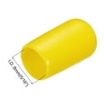 thumbnail image 3 of 80Pcs Rubber End Caps 8mm(5/16") Vinyl Round End Cap Cover Screw Thread Protectors Yellow, 3 of 5