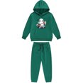 thumbnail image 4 of SYMOID Boys Hall-oween Ghost Print Hoodie and Jogger Set, Army Green, Comfortable Kids Tracksuit Tops,Size 2 T, 4 of 5