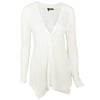 Dex Deep V-Neck Buttoned Cardigan in Ivory