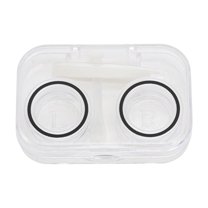 Unique Bargains 1 Set Contact Lens Case Integrated Rectangular Lens Storage Case Black