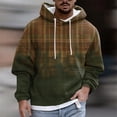 thumbnail image 2 of Men's Print Plush Warm Coat Fleece Sweater Casual Coat Pocket Sweater Autumn Winter Coat XL, 2 of 5