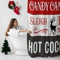 thumbnail image 5 of Christmas Theme Bathroom Shower Curtain Christmas Trees Canes Reindeer Hot Cocoa Waterproof Washable Shower Curtains for Bathtub Bath Decor with Grommets and Hook 66 X 72 Inch, 5 of 8