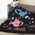 thumbnail image 5 of Axolotl Blanket Flannel Throw Blankets Soft Lightweight for Women Girls Adult Gifts 50"X60", 5 of 6
