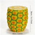 thumbnail image 4 of 14.17" H Oversized Pineapple Shaped Resin Stool,Decorative Fruit Side Table,Outdoor Garden Stool,Multi-Purpose Innovative Garden Furniture,Yellow, 4 of 8