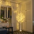 thumbnail image 2 of SESSLIFE 5FT 72 LED White Twig Tree with Lights for Christmas Holiday Wedding Room Decorations Indoor Outdoor Use, 2 of 9