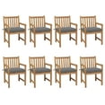 thumbnail image 4 of vidaXL 2/4/6/8x Solid Teak Wood Garden Chair with Multi Color Cushions Lounge, 4 of 141
