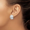 thumbnail image 3 of Primal Gold 14 Karat White Gold Omega Clip Non-pierced Earrings, 3 of 4