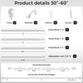 thumbnail image 4 of HEI! DEAR 1" Matte White Round Ball Adjustable Single Curtain Rod for Windows,30-60", 4 of 7