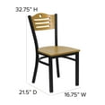 thumbnail image 5 of Flash Furniture HERCULES Series Black Slat Back Metal Restaurant Chair - Natural Wood Back & Seat, 5 of 11